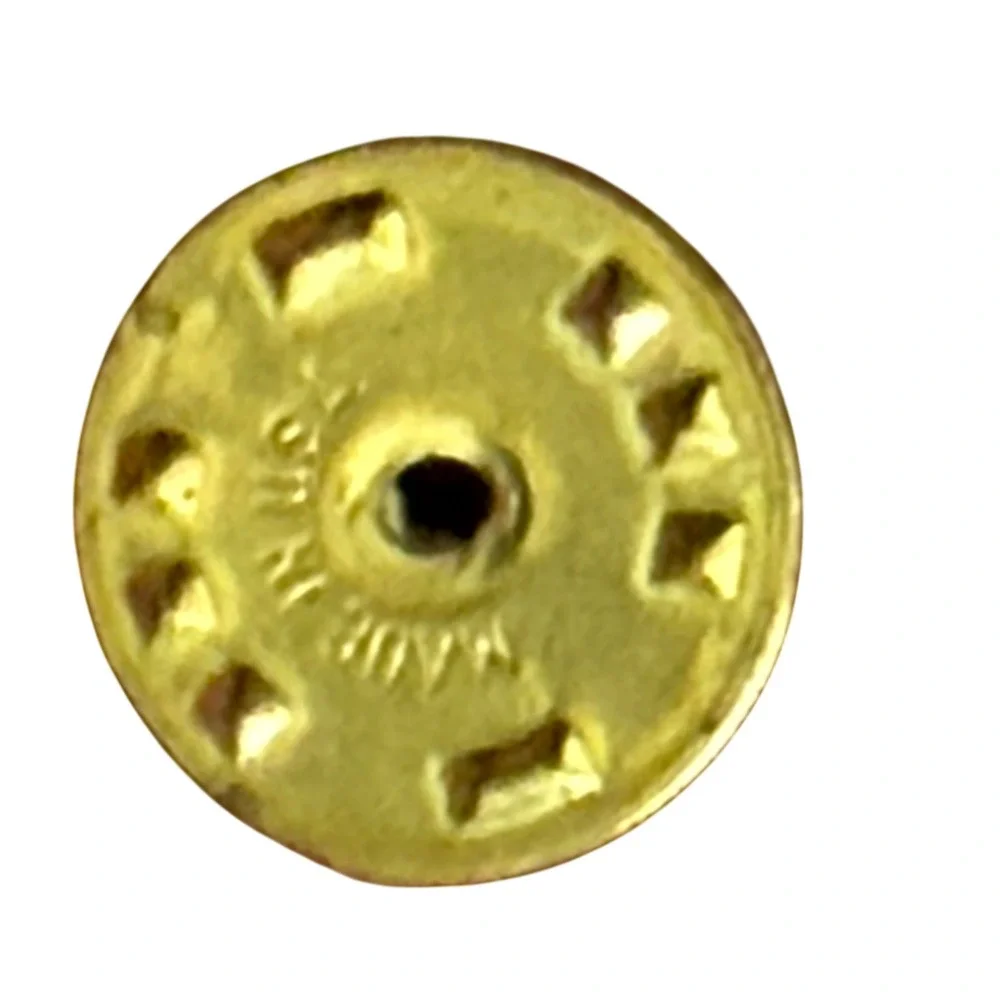 Gold Tone Christian Cross Lapel Pin Religious Faith Jewelry Made in USA